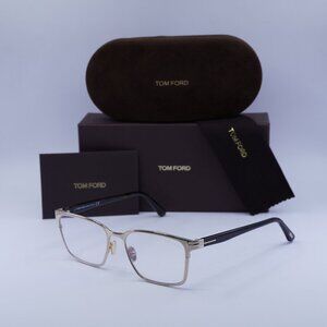Tom Ford FT5733-B 028 Square Eyeglasses 55mm - Rose Gold/ Dark Havana